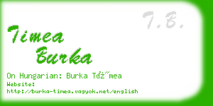 timea burka business card